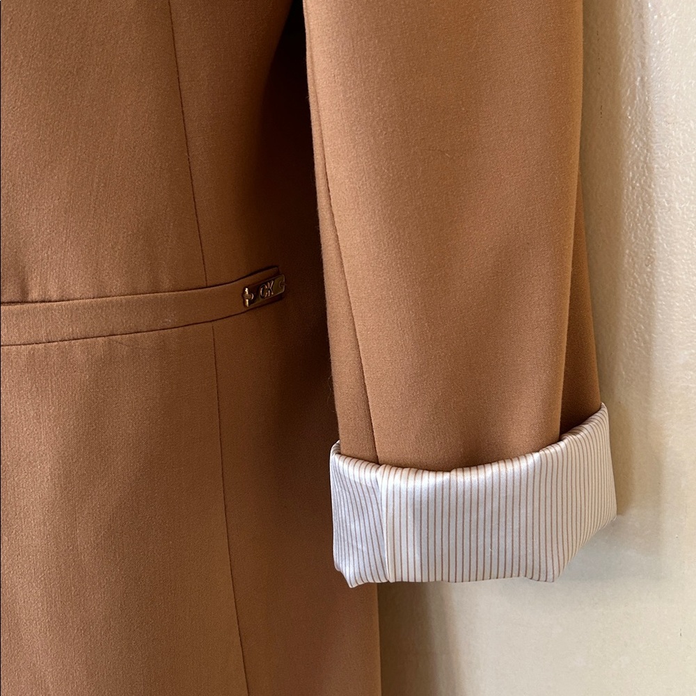 Calvin Klein Camel Open-Front Blazer size 6P - Picture 6 of 12